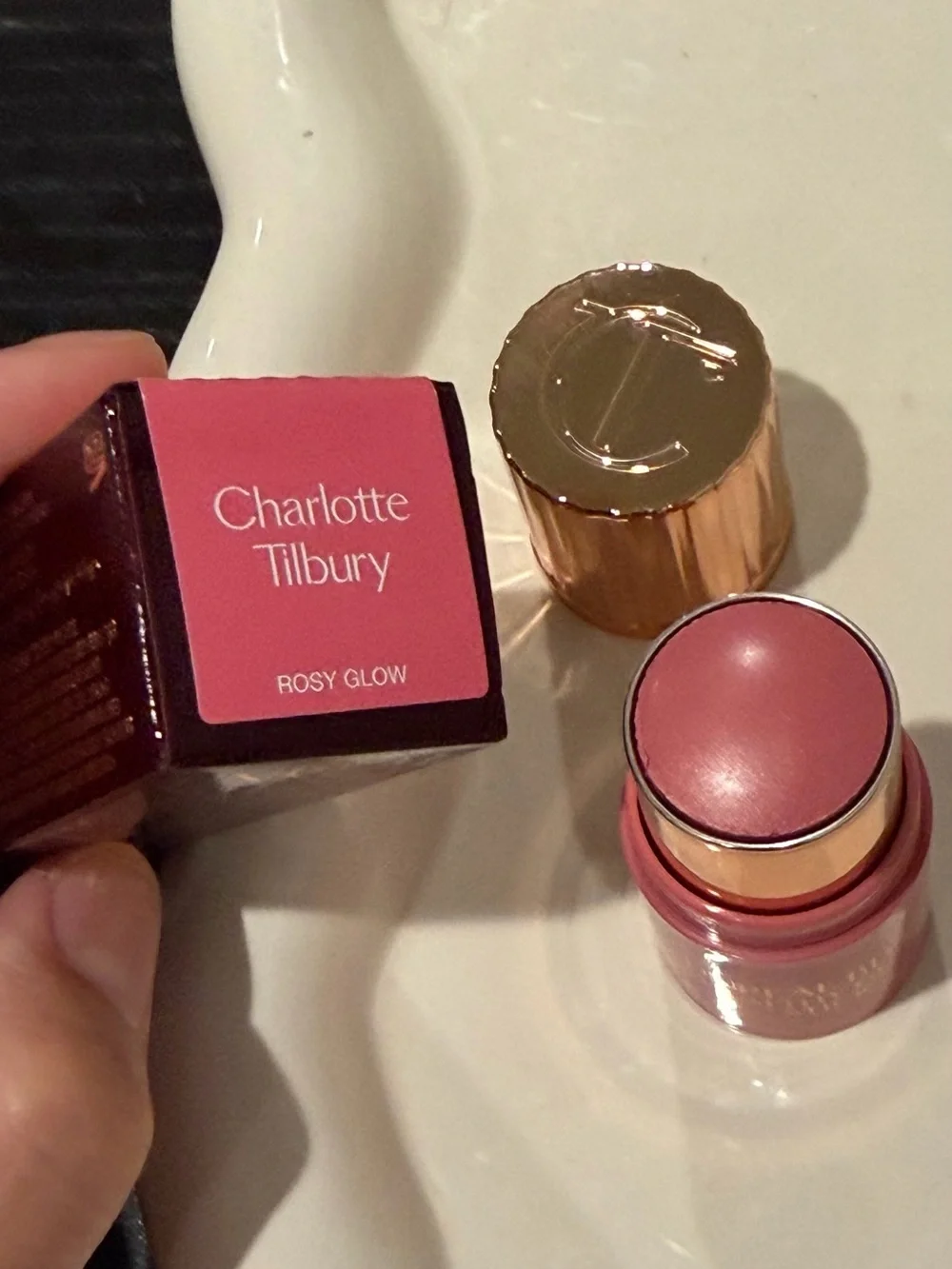 NEW Charlotte Tilbury Mini Unreal Lip + Cheek Glow Blush Stick with Hyaluroni